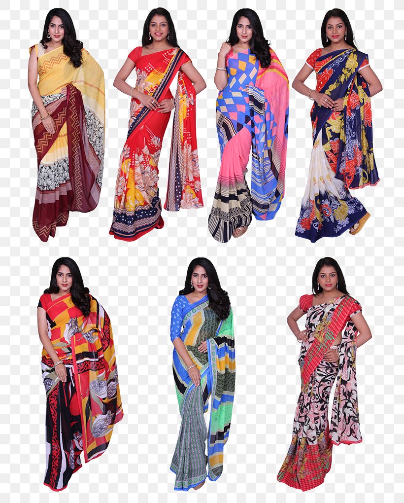 Georgette Sari Dress Textile Kimono, PNG, 750x1020px, Georgette, Bank, Clothing, Costume, Credit Download Free