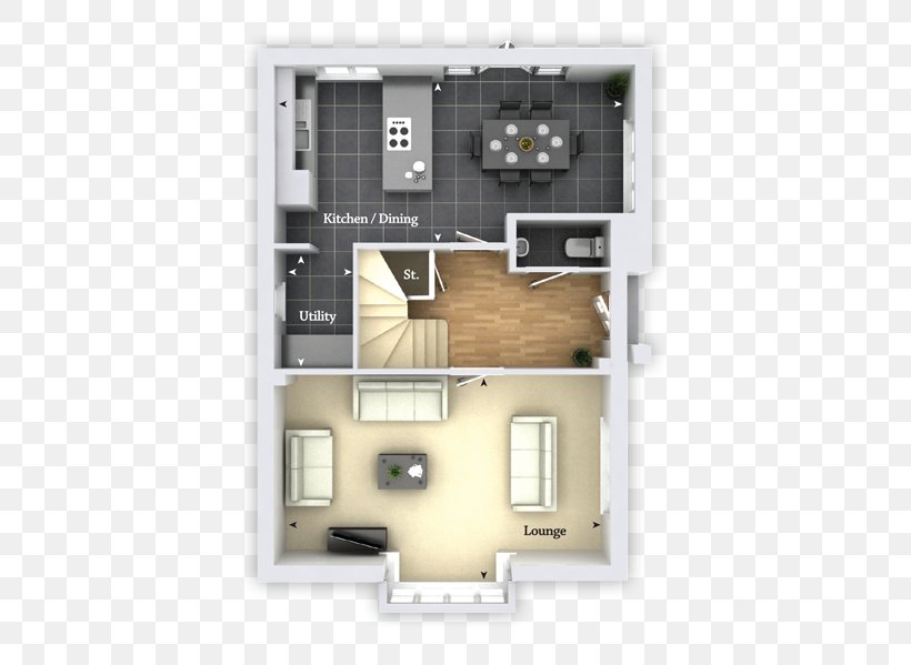 Open Plan Floor House Living Room Bedroom, PNG, 628x599px, Open Plan, Bathroom, Bay Window, Bedroom, Dining Room Download Free