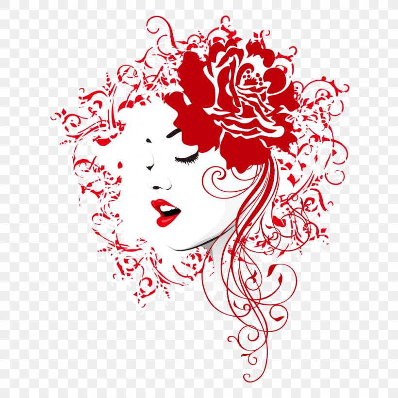 Rose Illustration, PNG, 1000x1000px, Rose, Art, Beauty, Black And White, Fictional Character Download Free