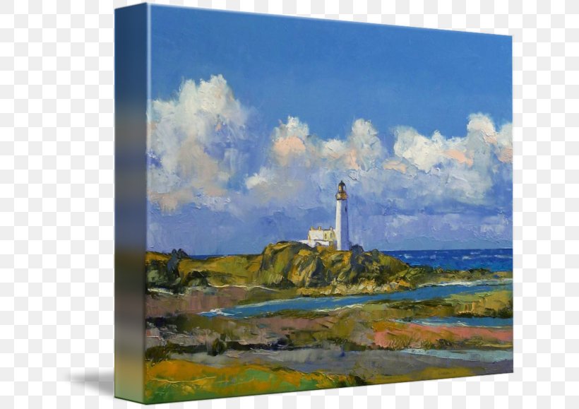 Lighthouse Painting Gallery Wrap Canvas Printmaking, PNG, 650x579px, Lighthouse, Art, Canvas, Gallery Wrap, Inlet Download Free