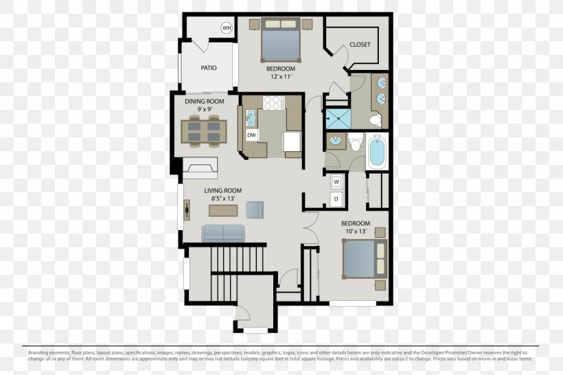 Parkwood At Mill Creek Apartments Floor Plan House Bedroom, PNG, 1300x867px, Floor Plan, Apartment, Architecture, Area, Bathroom Download Free