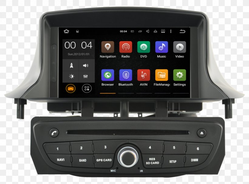 Renault Mégane Renault Fluence Car GPS Navigation Systems, PNG, 1000x741px, Renault Fluence, Android, Android Auto, Automotive Head Unit, Automotive Navigation System Download Free