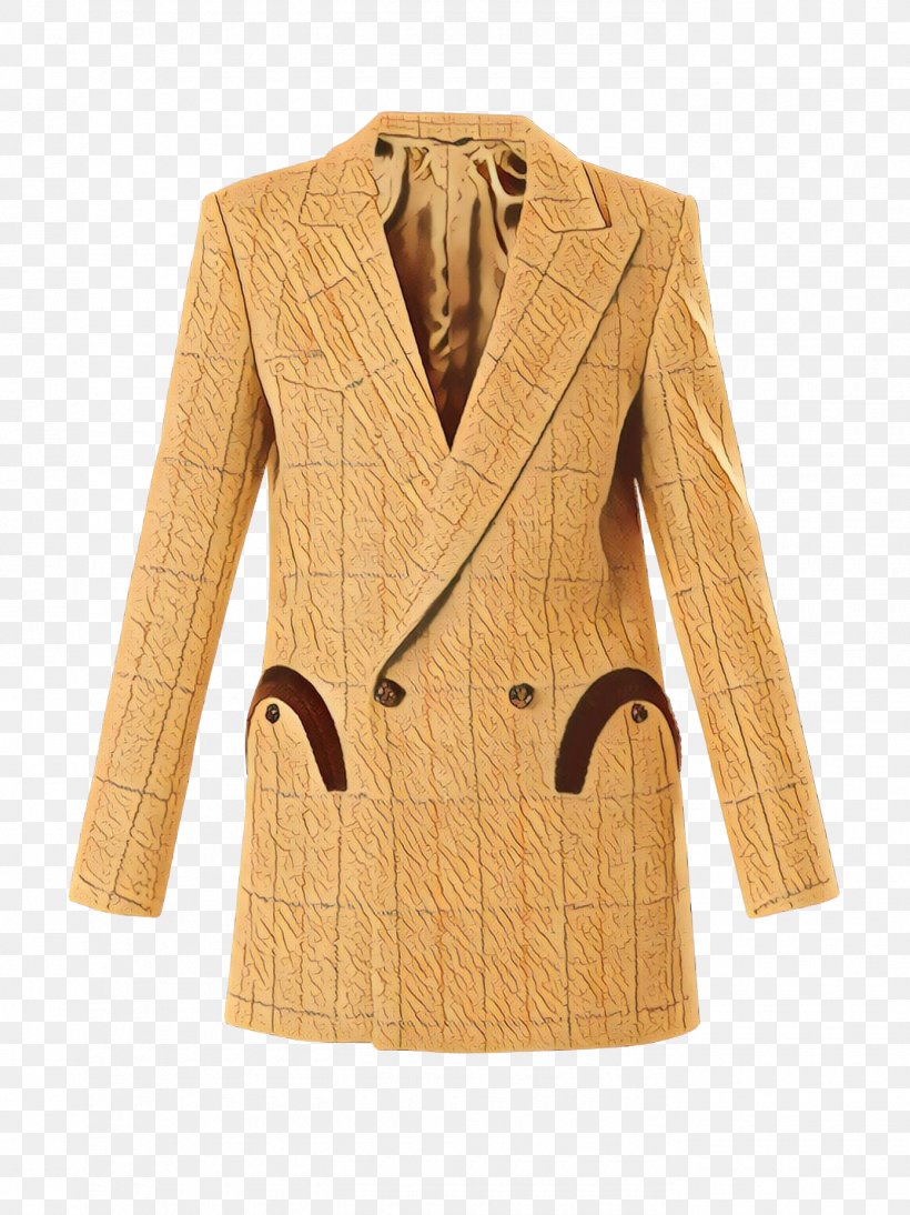 Coat Cartoon, PNG, 1390x1855px, Yellow, Beige, Blazer, Brown, Clothing Download Free