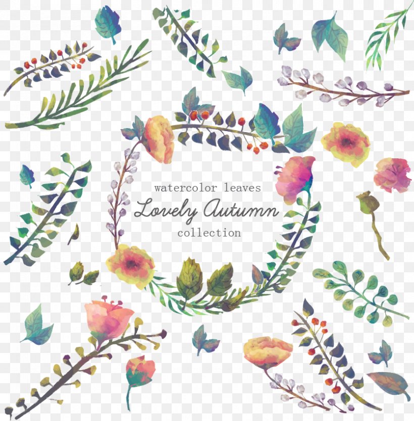 Autumn Watercolor Painting Euclidean Vector Flower, PNG, 835x851px, Autumn, Art, Autumn Leaf Color, Autumn Leaves, Body Jewelry Download Free