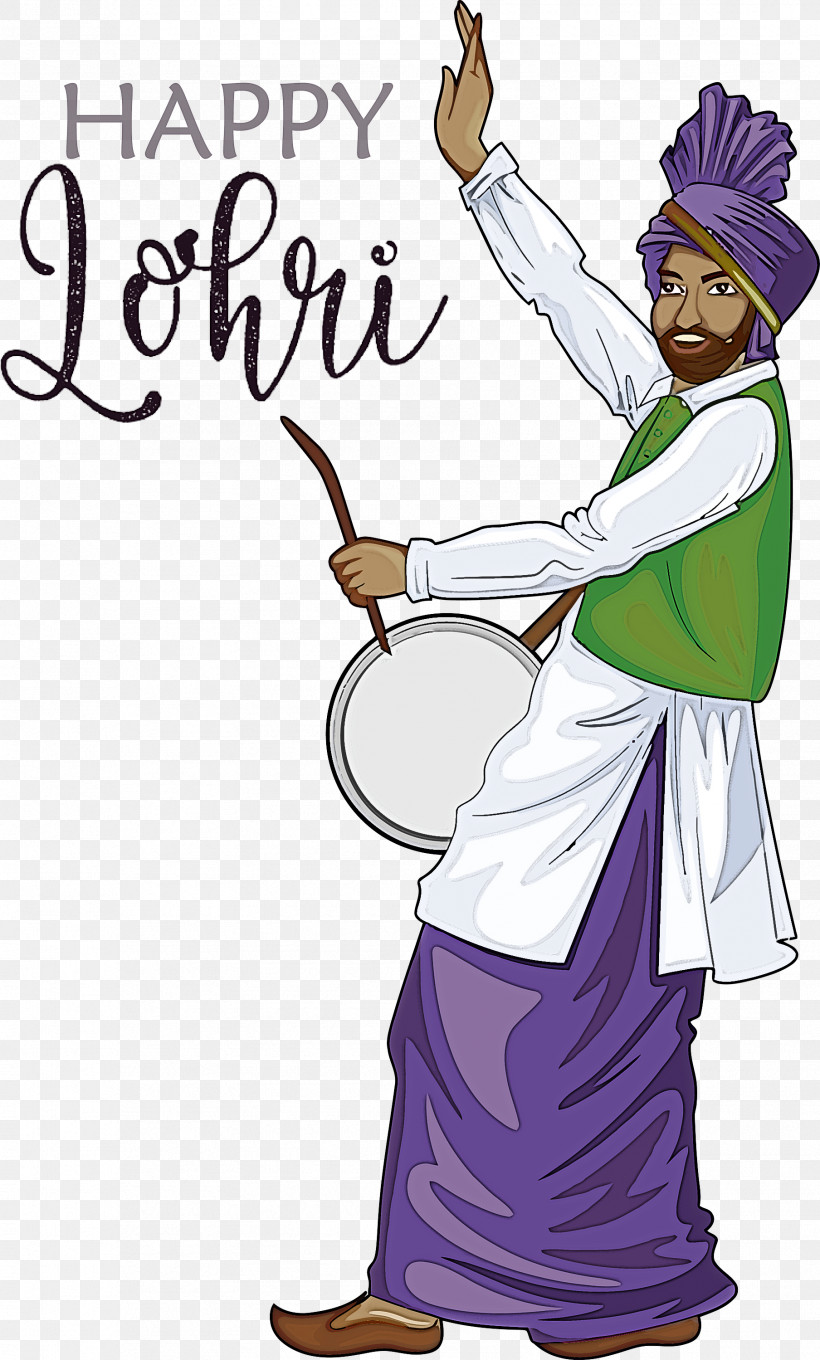 Happy Lohri, PNG, 1808x2999px, Happy Lohri, Cartoon, Character, Costume, Happiness Download Free