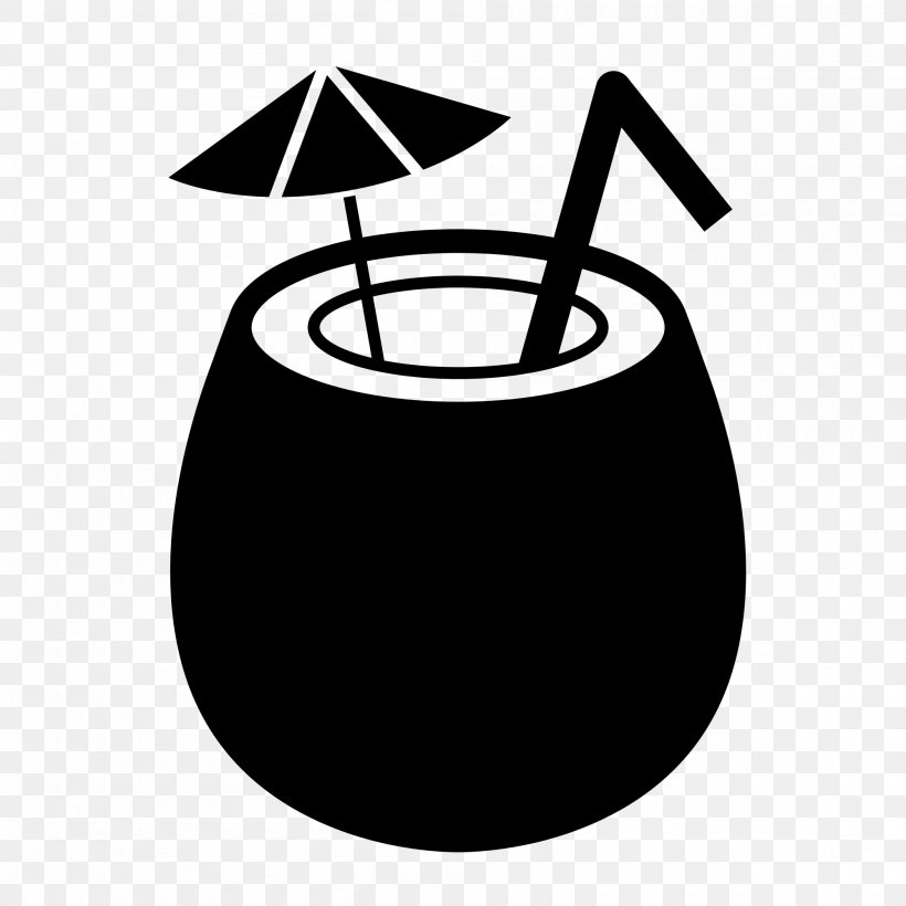 Coconut Water Coconut Milk Black And White Clip Art, PNG, 2000x2000px, Coconut Water, Black And White, Coconut, Coconut Milk, Cup Download Free