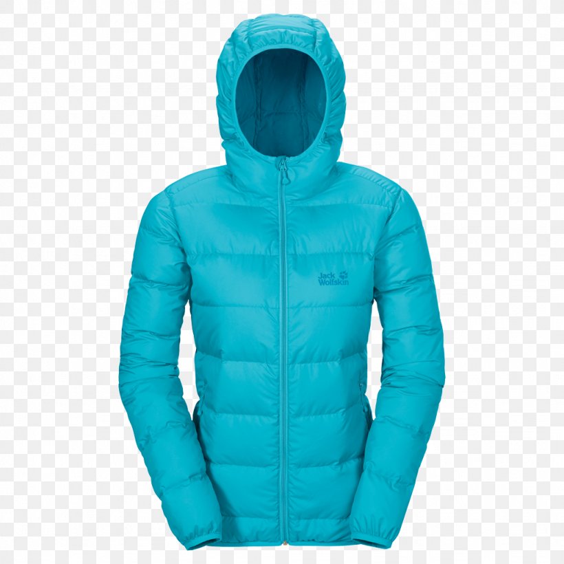 Hoodie Jacket Daunenjacke Clothing Ski Suit, PNG, 1024x1024px, Hoodie, Aqua, Clothing, Coat, Cobalt Blue Download Free
