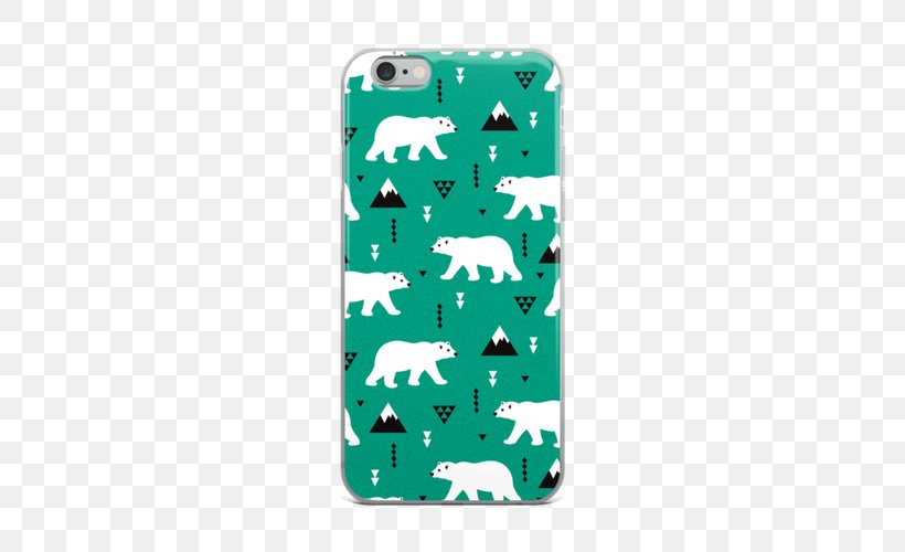 Polar Bear IPhone 5s Smartphone, PNG, 500x500px, Polar Bear, Bear, Canidae, Green, Iphone Download Free