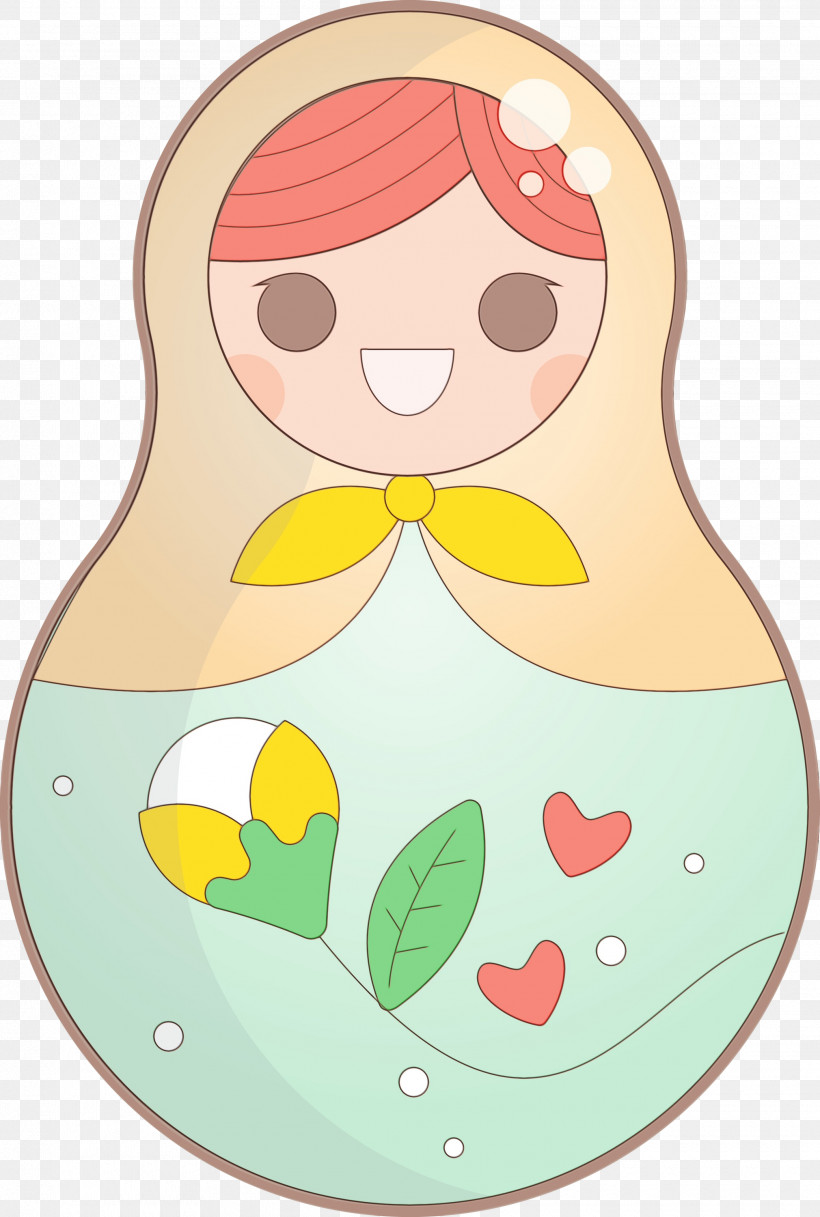 Character Yellow Character Created By, PNG, 2020x3000px, Colorful Russian Doll, Character, Character Created By, Paint, Watercolor Download Free