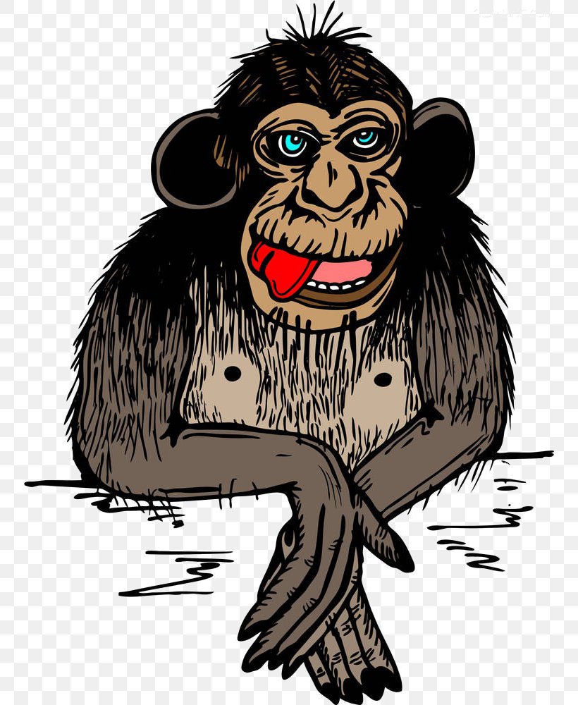 Gorilla Cartoon Drawing, PNG, 752x1000px, Gorilla, Animation, Art, Cartoon, Chimpanzee Download Free