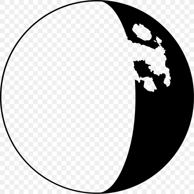 Lunar Phase Crescent Moon, PNG, 980x981px, Lunar Phase, Area, Black, Black And White, Crescent Download Free