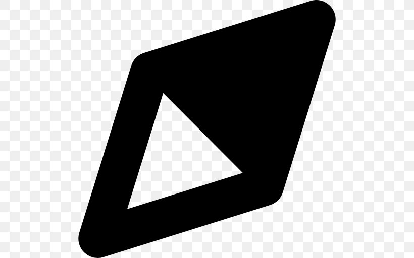 Rhombus Triangle Shape Symbol, PNG, 512x512px, Rhombus, Black, Black And White, Diagonal, Geometric Shape Download Free