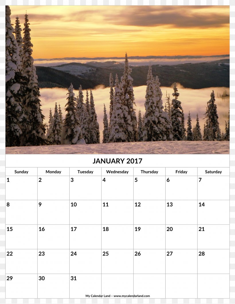 Calendar Winter Landscape Snow Solstice, PNG, 2550x3300px, 2018, Calendar, Cloud, Cold, January Download Free