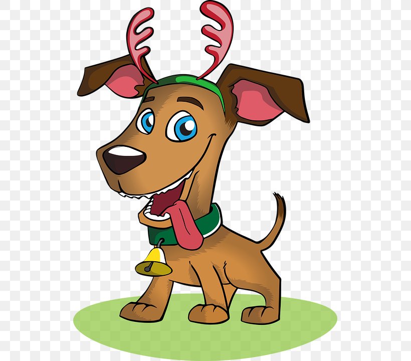 Dog Puppy Cat Clip Art, PNG, 527x720px, Dog, Antler, Carnivoran, Cat, Christmas Download Free