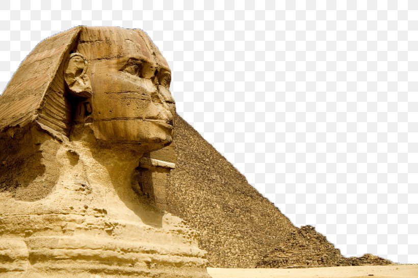 Great Sphinx Of Giza Great Pyramid Of Giza Pyramid Of Khafre Cairo Egyptian Pyramids, PNG, 820x546px, Great Sphinx Of Giza, Ancient Egypt, Ancient History, Archaeological Site, Cairo Download Free