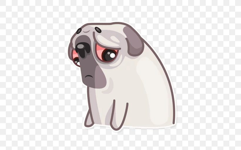 Pug Dog Breed Sticker Toy Dog Telegram, PNG, 512x512px, Pug, App Store, Breed, Carnivoran, Dog Download Free