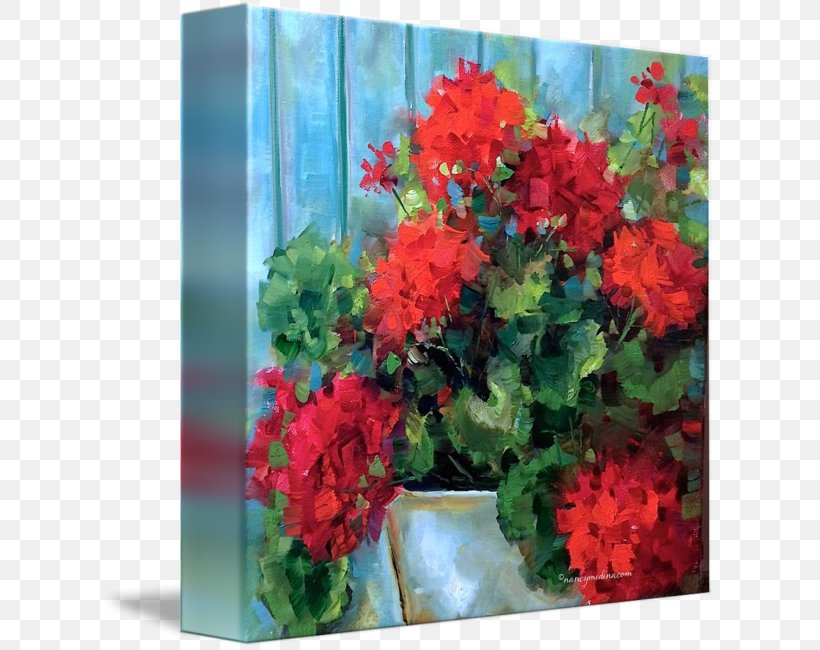 Floral Design Still Life Crane's-bill Art Oil Painting, PNG, 615x650px, Floral Design, Acrylic Paint, Annual Plant, Art, Artist Download Free