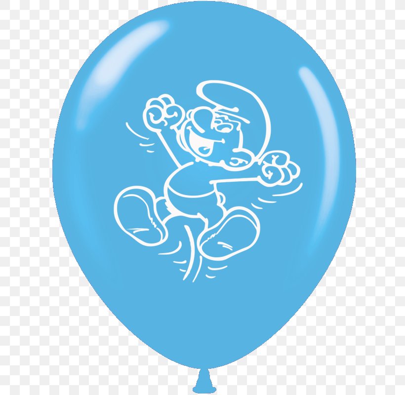 Balloon The Smurfs Latex Blue White, PNG, 800x800px, Balloon, Aqua, Azure, Birth, Blue Download Free
