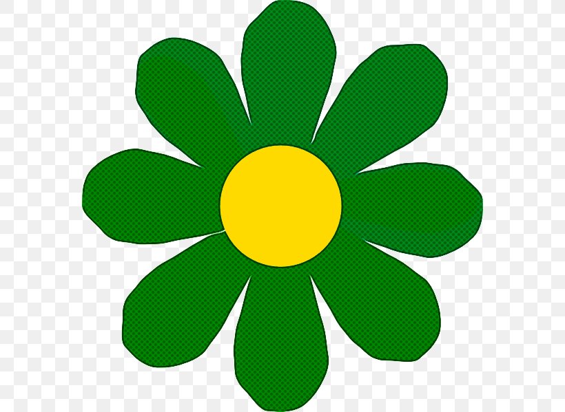 Green Yellow Petal Symbol Flower, PNG, 582x599px, Green, Flower, Petal, Plant, Symbol Download Free