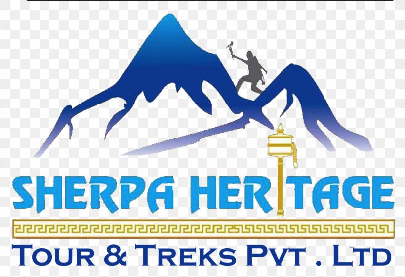 Logo Machapuchare Kangchenjunga Trekking Mountain, PNG, 944x647px, Logo, Advertising, Area, Blue, Brand Download Free