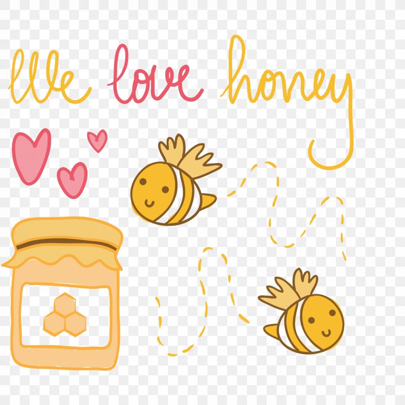 Bee Honey Cartoon, PNG, 1667x1667px, Bee, Area, Cartoon, Drawing, Food Download Free