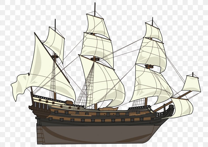 Brigantine Galleon Ship Of The Line Caravel Clipper, PNG, 3508x2480px, Brigantine, Baltimore Clipper, Barque, Barquentine, Boat Download Free