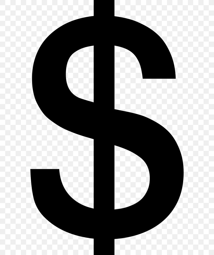 Dollar Sign United States Dollar Currency Symbol, PNG, 588x980px, Dollar Sign, Black And White, Currency, Currency Symbol, Dollar Download Free