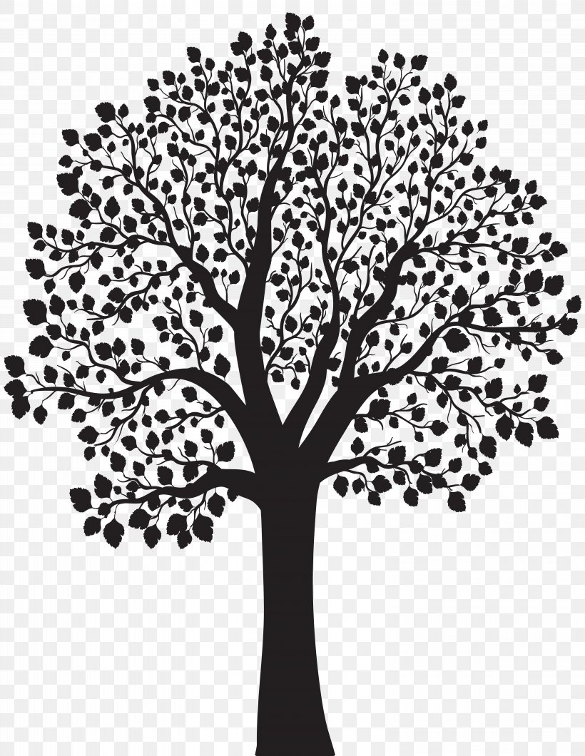 Tree Silhouette Illustration, PNG, 6183x8000px, Tree, Art, Black And White, Branch, Flora Download Free