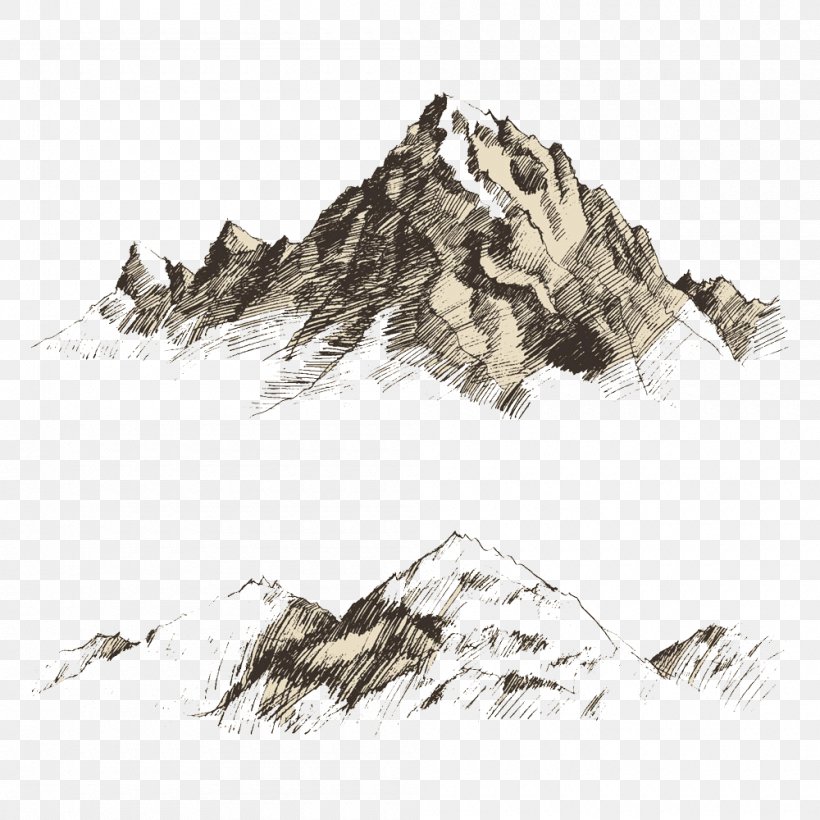 Drawing Mountain Sketch, PNG, 1000x1000px, Drawing, Art, Big Cats, Carnivoran, Fur Download Free