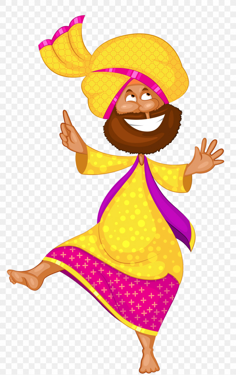 Lohri Dance, PNG, 1890x3000px, Lohri, Cartoon, Costume, Dance, Smile Download Free