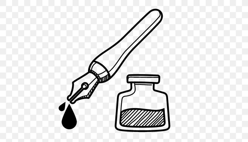 Pens Drawing Coloring Book Inkwell, PNG, 600x470px, Pens, Auto Part, Ballpoint Pen, Bathroom Accessory, Black And White Download Free