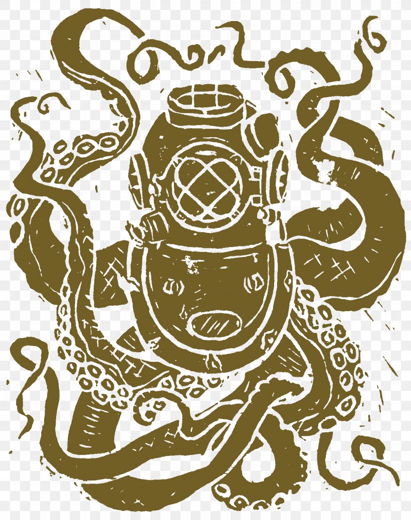 Diving Helmet Underwater Diving T-shirt Diving & Snorkeling Masks, PNG, 3840x4864px, Diving Helmet, Art, Black And White, Deep Sea, Diver Download Free