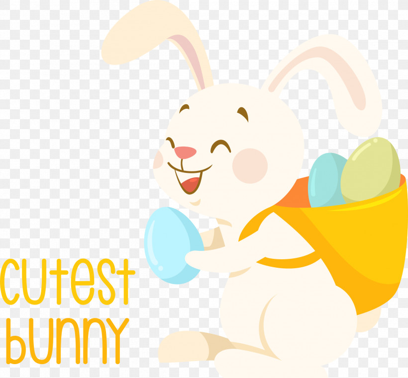 Easter Bunny, PNG, 2518x2337px, Rabbit, Cartoon, Easter Bunny, Meter, Yellow Download Free