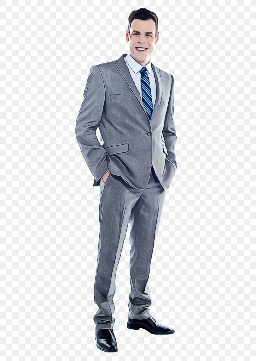 Suit Clothing Standing Formal Wear Blue, PNG, 1684x2376px, Watercolor, Blazer, Blue, Clothing, Formal Wear Download Free