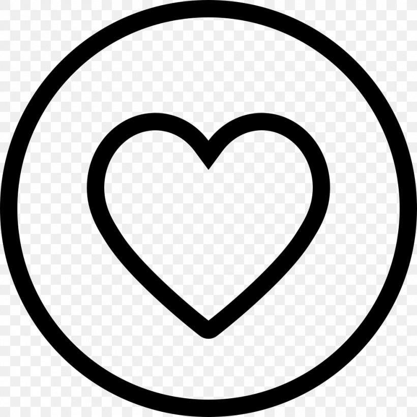 Circle Clip Art, PNG, 980x980px, Heart, Area, Black And White, Line Art, Love Download Free