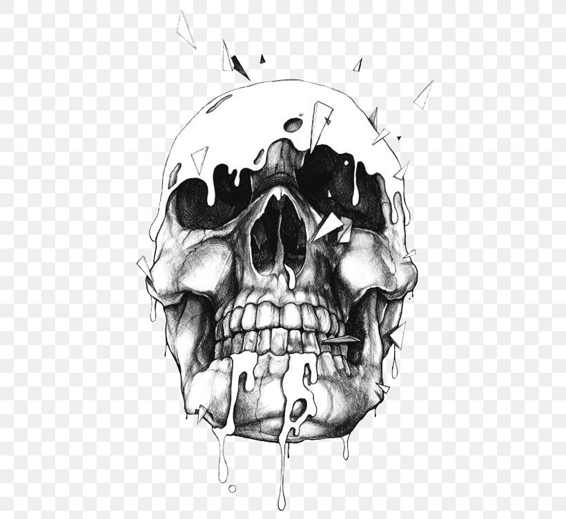 Skull Drawing Illustration, PNG, 580x752px, Skull, Black And White, Bone, Drawing, Head Download Free