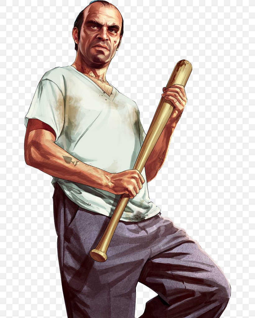 Grand Theft Auto V Grand Theft Auto IV Grand Theft Auto: San Andreas Grand Theft Auto III, PNG, 666x1025px, Grand Theft Auto V, Android, Arm, Baseball Equipment, Carl Johnson Download Free