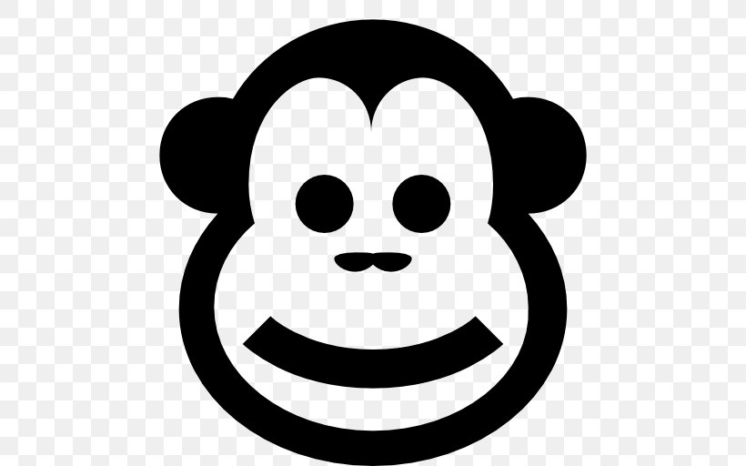 Monkey, PNG, 512x512px, Monkey, Artwork, Black And White, Emoji, Emoticon Download Free