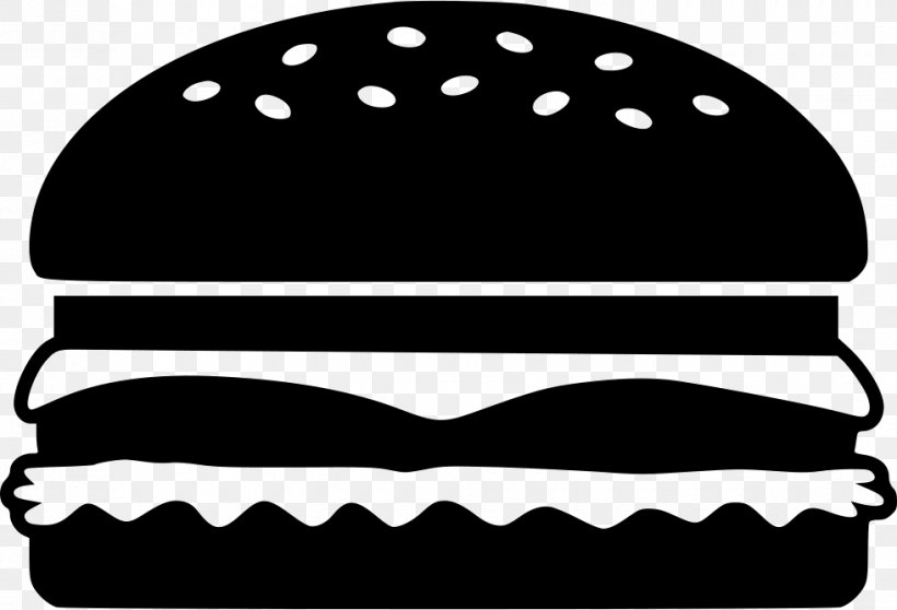 Hamburger Cheeseburger Hamburg Steak Clip Art Vector Graphics, PNG, 980x668px, Hamburger, Artwork, Black, Black And White, Cheeseburger Download Free