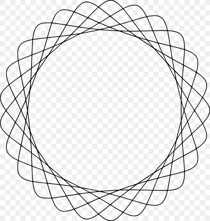 Roulette Curve Spirograph Circle Line, PNG, 2285x2400px, Roulette, Area, Black And White, Curve, Drawing Download Free