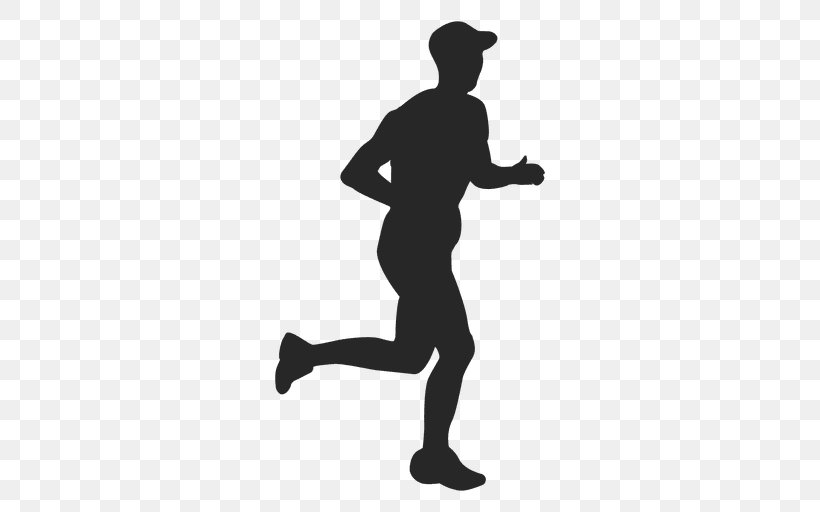 Runner, PNG, 512x512px, Jogging, Arm, Black And White, Footwear, Hand Download Free