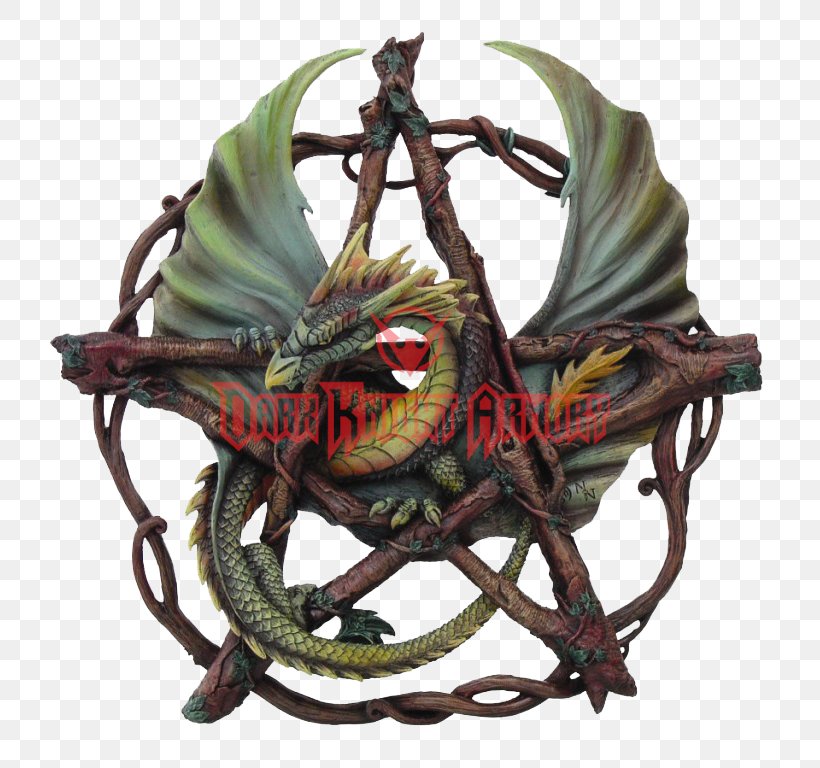 Pentagram Dragon Wicca Pentacle Magic, PNG, 768x768px, Pentagram, Anne Stokes, Art, Chinese Dragon, Collectable Download Free