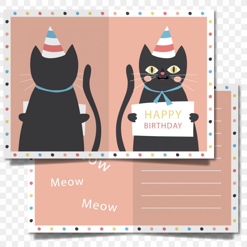 Wedding Invitation Cat Birthday Greeting Card, PNG, 2400x2400px, Wedding Invitation, Birthday, Cat, Convite, Ecard Download Free