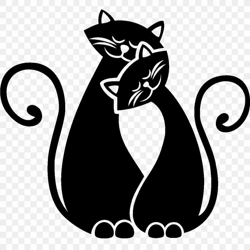 Whiskers Sticker Cat Clip Art, PNG, 1200x1200px, Whiskers, Artwork, Black, Black And White, Blog Download Free