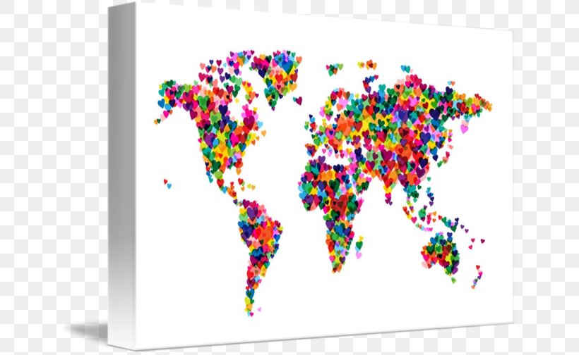 World Map Canvas Print Gallery Wrap, PNG, 650x504px, World, Allposterscom, Art, Art Museum, Artist Download Free