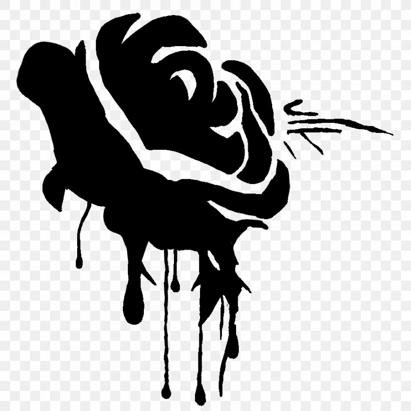 Black Rose Drawing Blood Clip Art, PNG, 900x900px, Black Rose, Art, Black, Black And White, Blood Download Free
