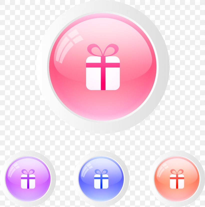 Graphic Design Euclidean Vector, PNG, 2206x2223px, Button, Everaldo Coelho, Gift, Magenta, Pink Download Free