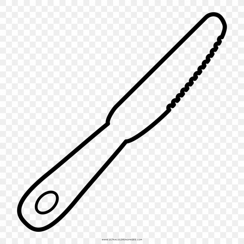Butter Knife Drawing Coloring Book, PNG, 1000x1000px, Knife, Area, Auto Part, Black And White, Butter Knife Download Free
