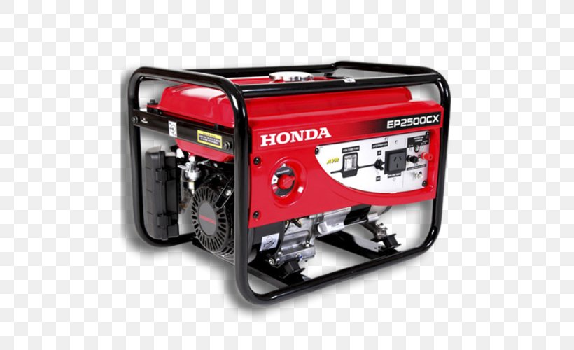 Honda Electric Generator Engine-generator Electric Motor Four-stroke Engine, PNG, 500x500px, Honda, Alternating Current, Ampere, Direct Current, Electric Generator Download Free