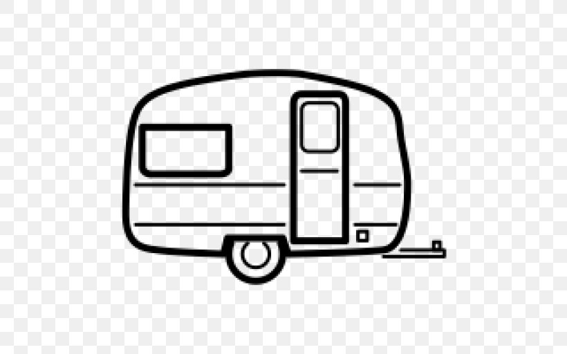 Car Drawing Campervans Trailer, PNG, 512x512px, Car, Area, Automotive Design, Automotive Lighting, Black And White Download Free